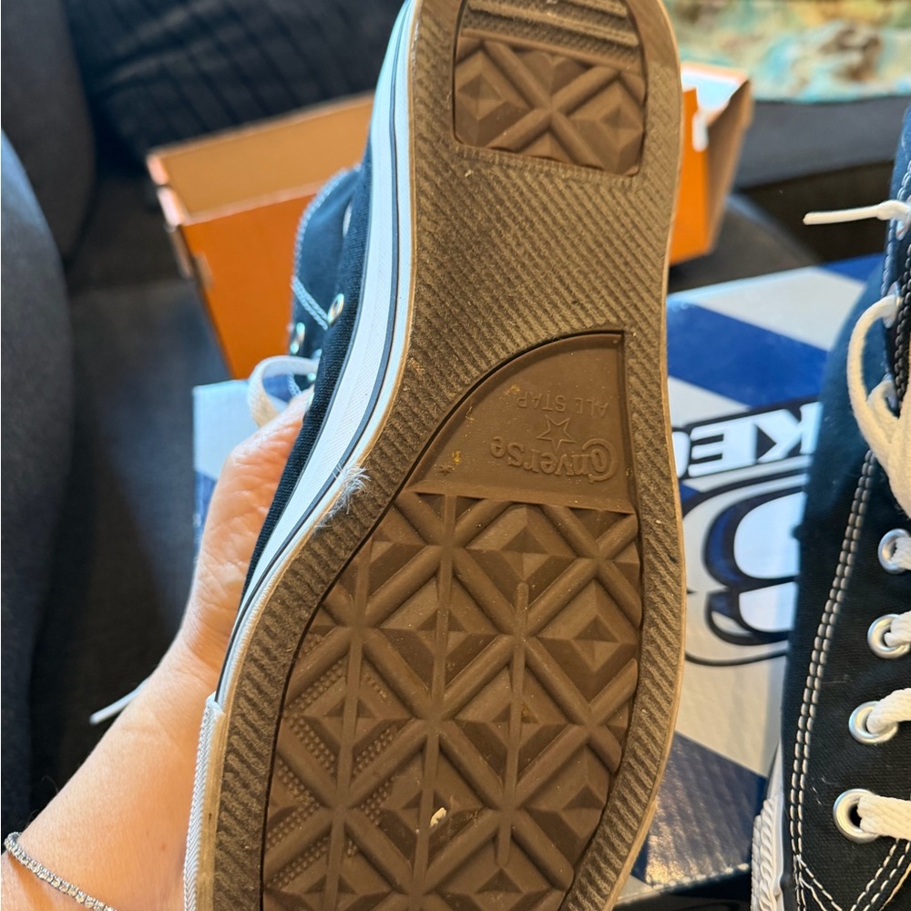 Converse Black High-Tops with White Accents - Picture 6 of 6